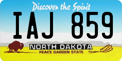 ND license plate IAJ859