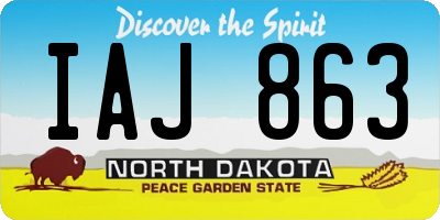 ND license plate IAJ863