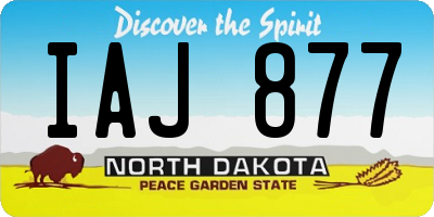 ND license plate IAJ877