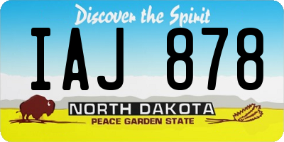 ND license plate IAJ878