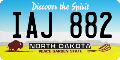 ND license plate IAJ882