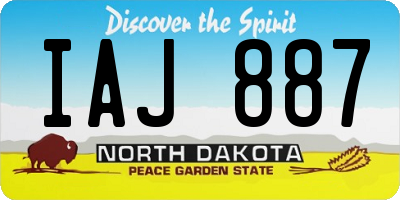 ND license plate IAJ887
