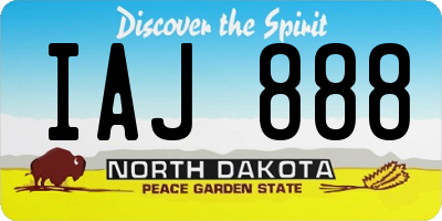 ND license plate IAJ888