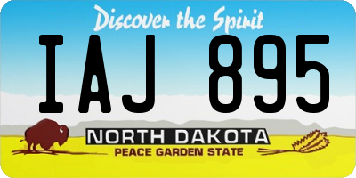 ND license plate IAJ895