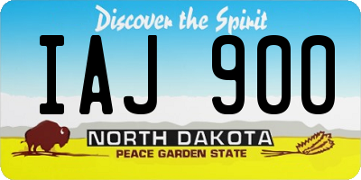 ND license plate IAJ900