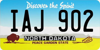 ND license plate IAJ902