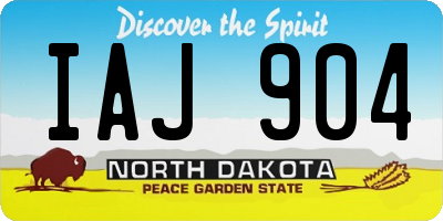 ND license plate IAJ904