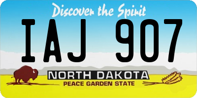 ND license plate IAJ907