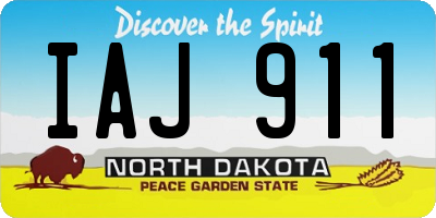 ND license plate IAJ911