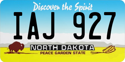ND license plate IAJ927