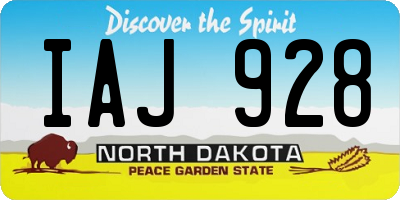 ND license plate IAJ928