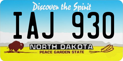 ND license plate IAJ930