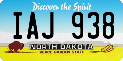 ND license plate IAJ938