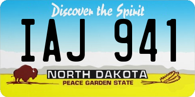 ND license plate IAJ941