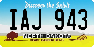 ND license plate IAJ943