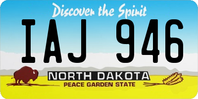 ND license plate IAJ946