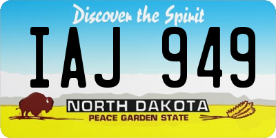 ND license plate IAJ949