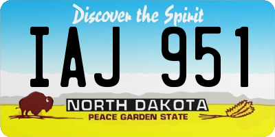ND license plate IAJ951