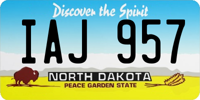 ND license plate IAJ957