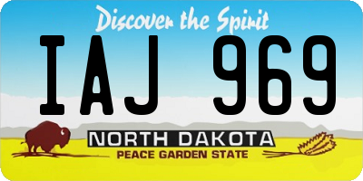 ND license plate IAJ969