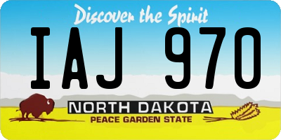 ND license plate IAJ970