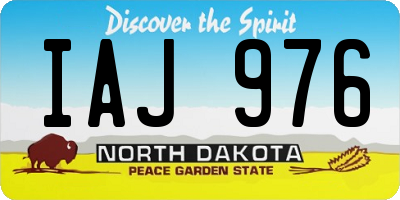 ND license plate IAJ976