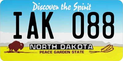 ND license plate IAK088