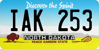 ND license plate IAK253