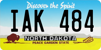 ND license plate IAK484