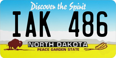 ND license plate IAK486