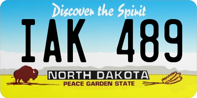 ND license plate IAK489
