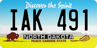 ND license plate IAK491