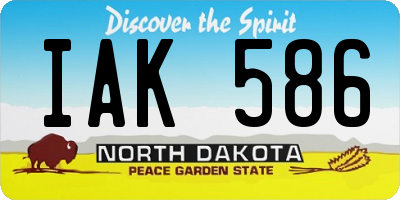 ND license plate IAK586
