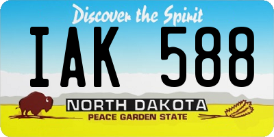 ND license plate IAK588