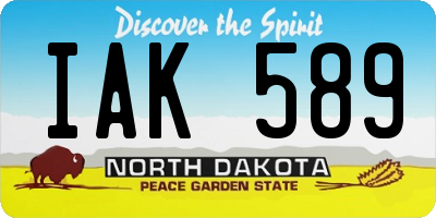 ND license plate IAK589