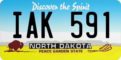 ND license plate IAK591
