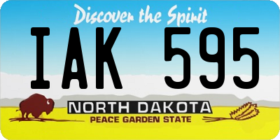 ND license plate IAK595