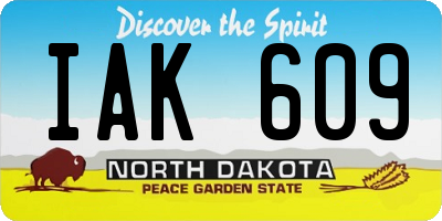 ND license plate IAK609