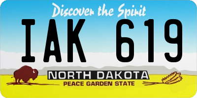ND license plate IAK619