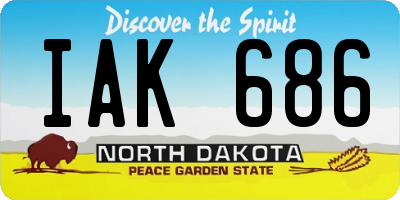 ND license plate IAK686