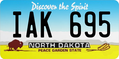ND license plate IAK695