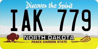 ND license plate IAK779