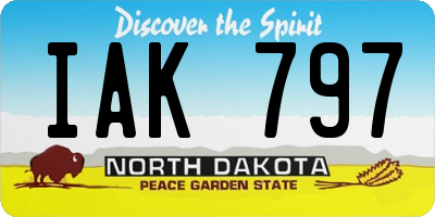 ND license plate IAK797