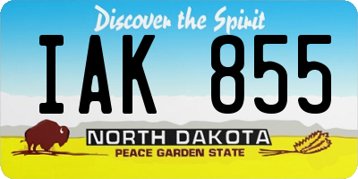 ND license plate IAK855