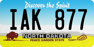 ND license plate IAK877