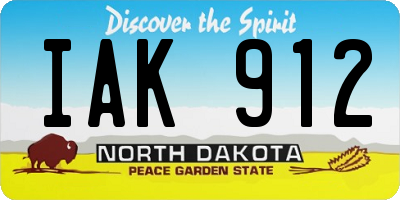ND license plate IAK912