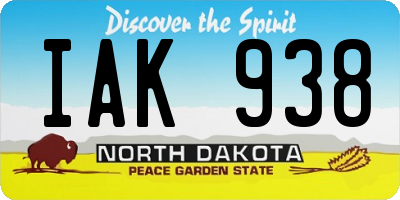 ND license plate IAK938