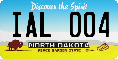 ND license plate IAL004