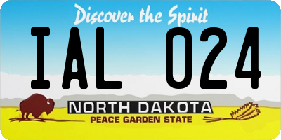 ND license plate IAL024