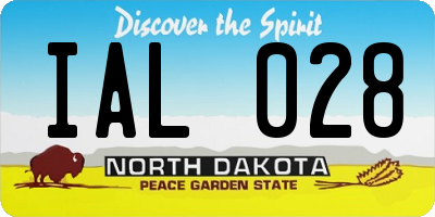 ND license plate IAL028
